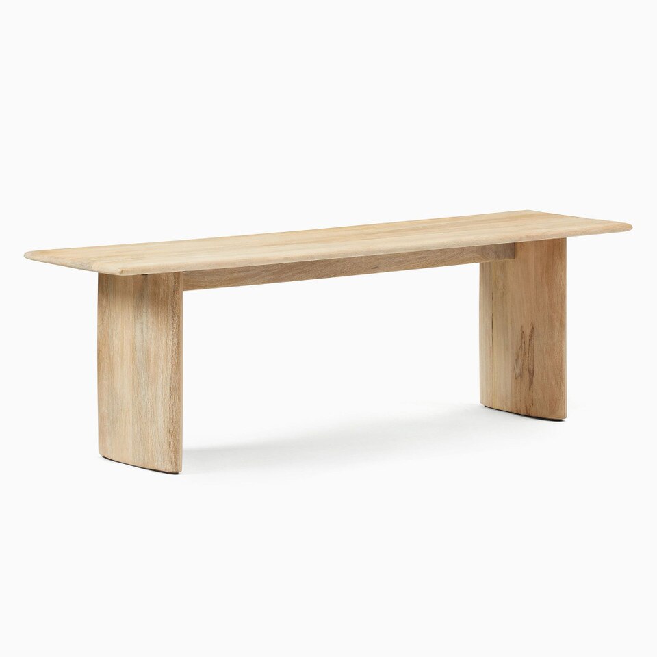 Anton Solid Wood Dining Bench (147 cm) West Elm UK
